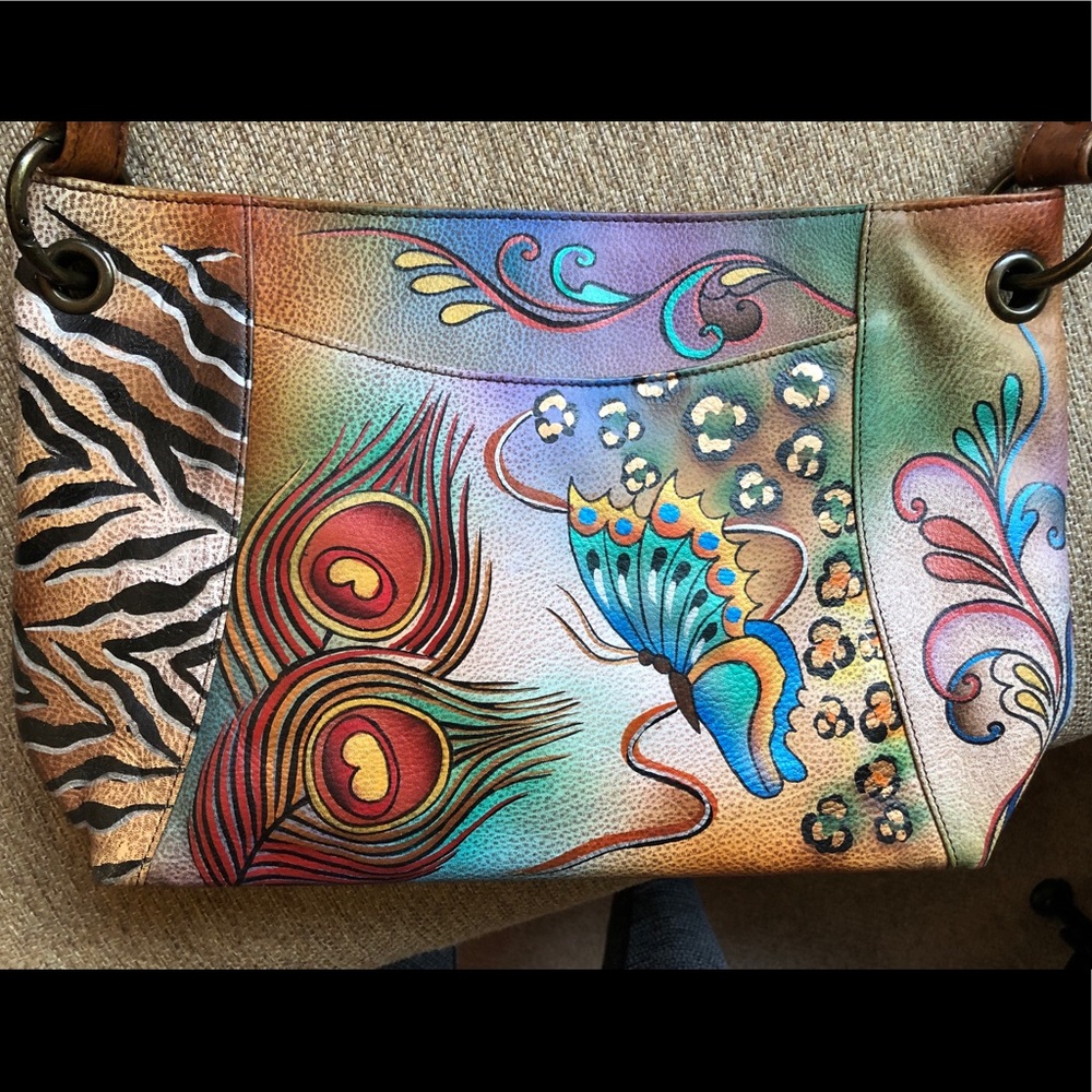 ANNA by Anuschka Hand Painter Leather shoulder bag